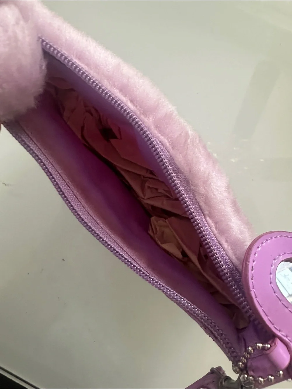 Kids Plush Quilted Heart Shoulder Bag - Lavender